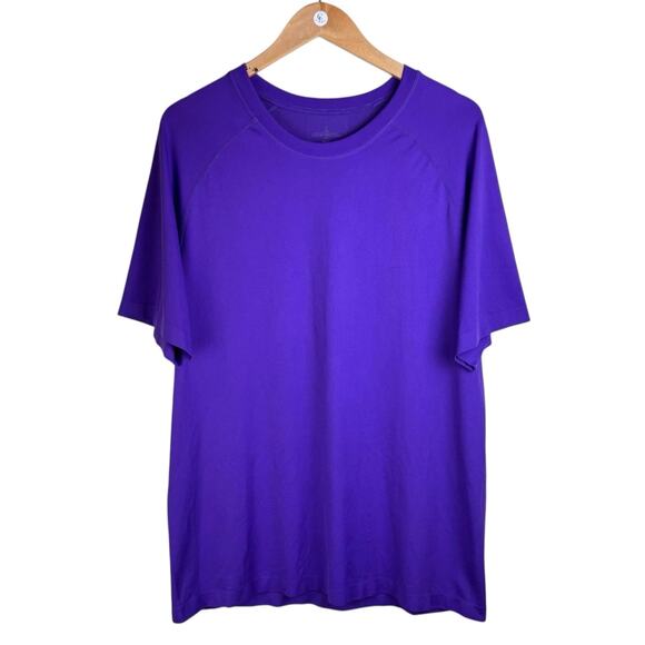 Fabletics Purple Short Sleeve Athletic Moisture Wicking Stretch T-Shirt - Picture 1 of 5